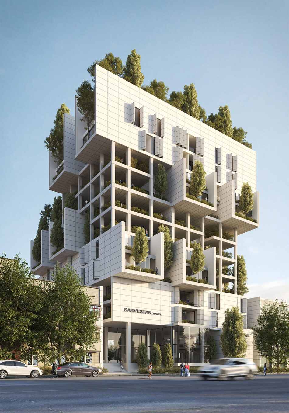 Immeuble Blanc Éclatant